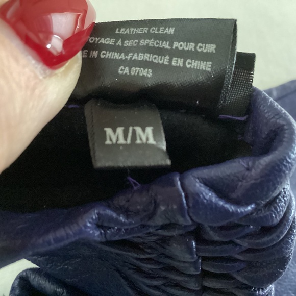 Purple Leather gloves - New - Studio Guy Laroche - Picture 4 of 4